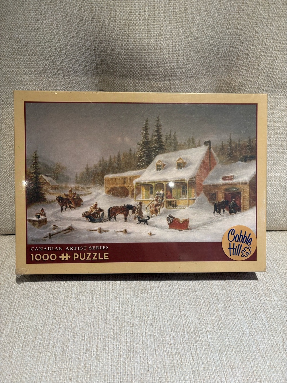 Cobble Hill 1000-Piece NEW IN BOX Winter Scene Puzzle - The blacksmiths shop